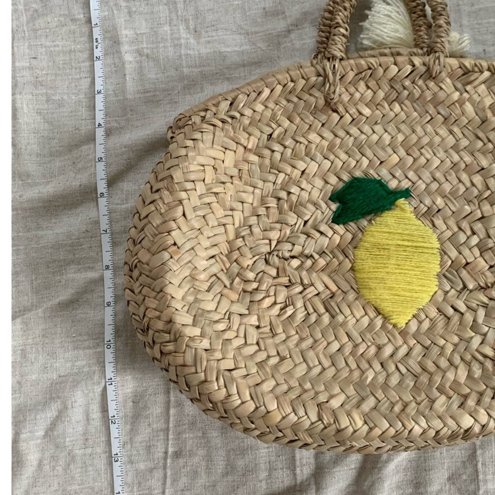 Boho Handmade 100% Straw Mini Basket - Picture 5 of 6
